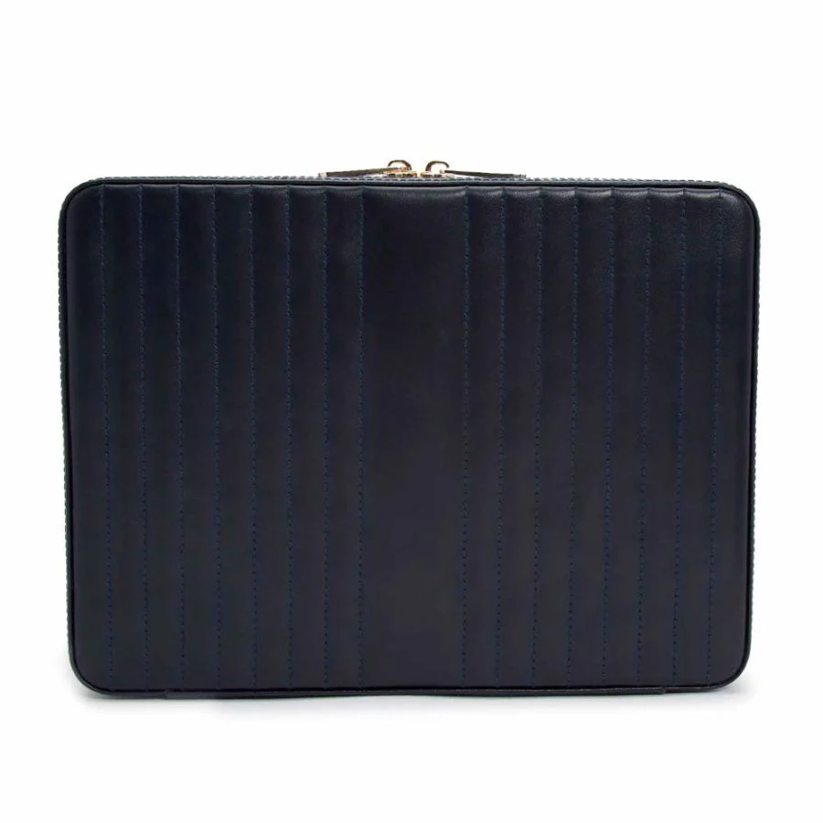 WOLF Maria Large Jewelry Zip Case - Navy - Image 4
