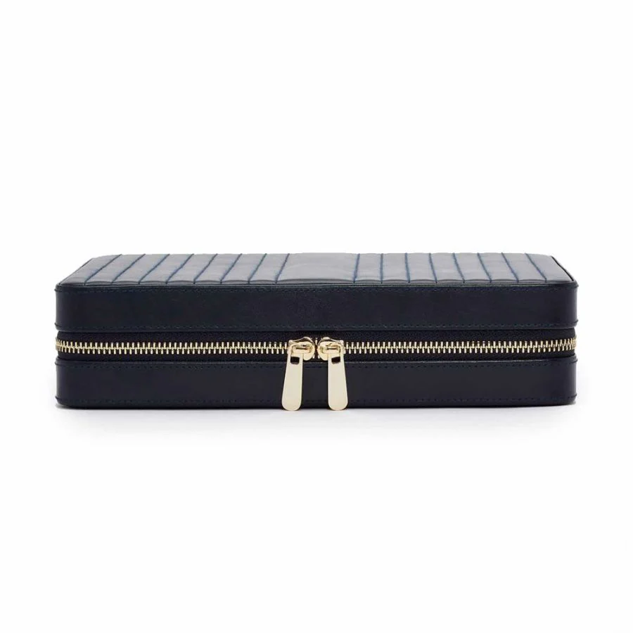 WOLF Maria Large Jewelry Zip Case - Navy - Image 5