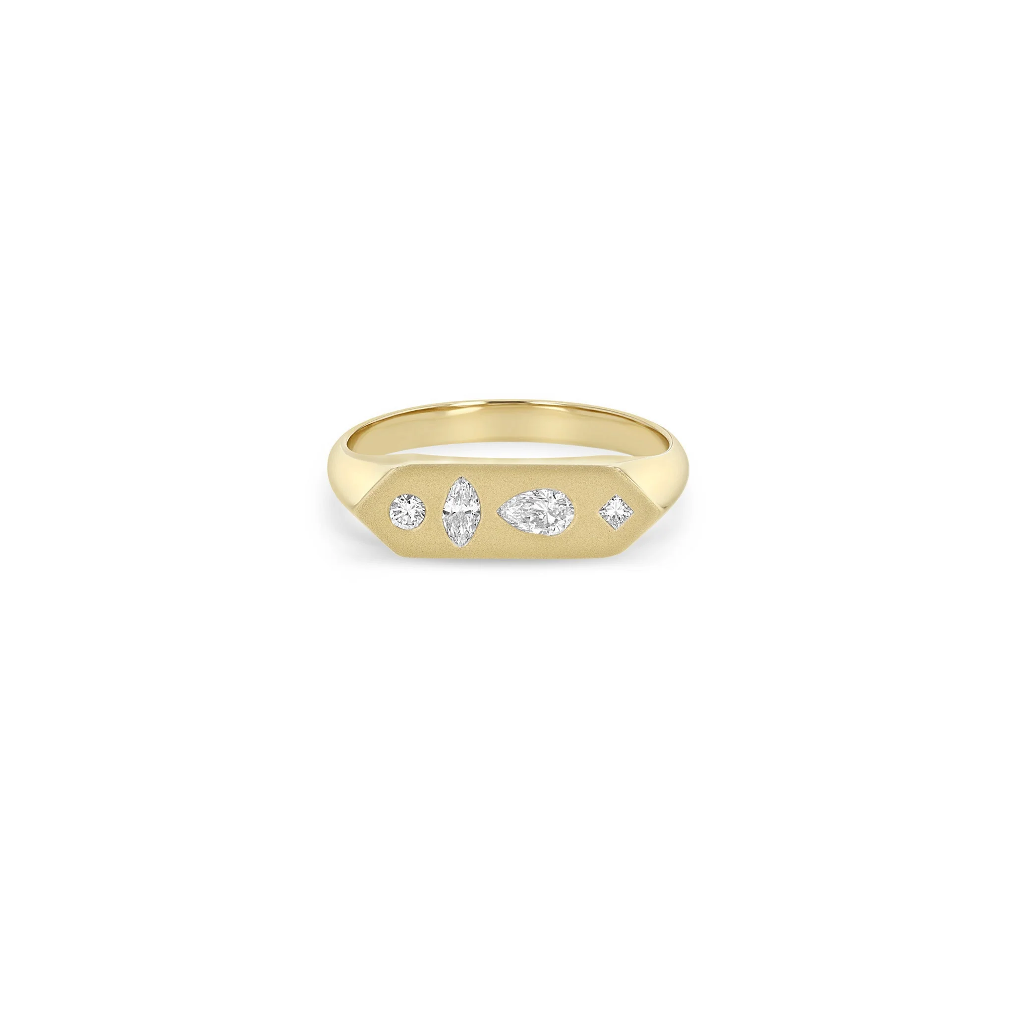 Zoë Chicco 14k Yellow Gold Diamond Mosaic Ring